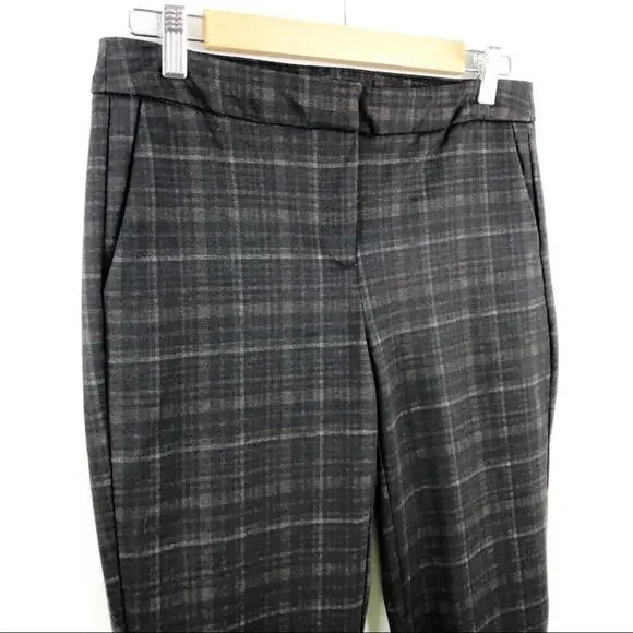 Rachel Zoe Laurel style- stylish brown plaid Pants - Picture 3 of 15